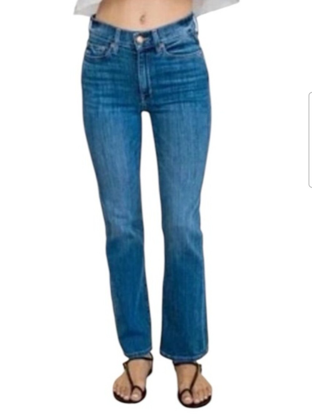 AYR MED WASH PREPPY STRAIGHT MINIMALISTIC STRETCH THE POP MID RISE JEANS Sz 27